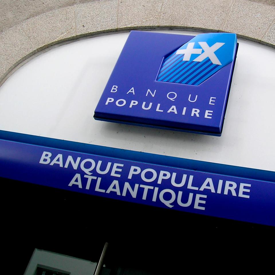 Banque Populaire bank branch cladding by Visotec