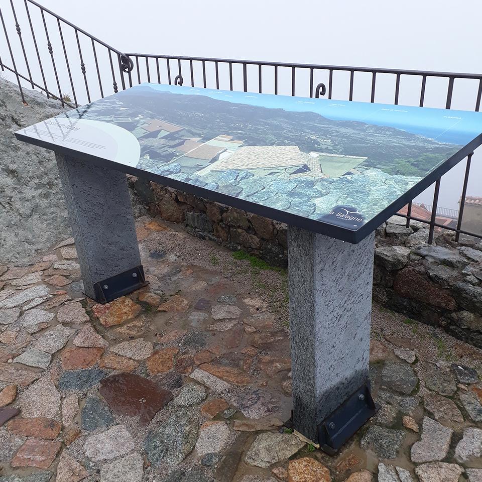 Direction table produced by Visotec for La Balagne