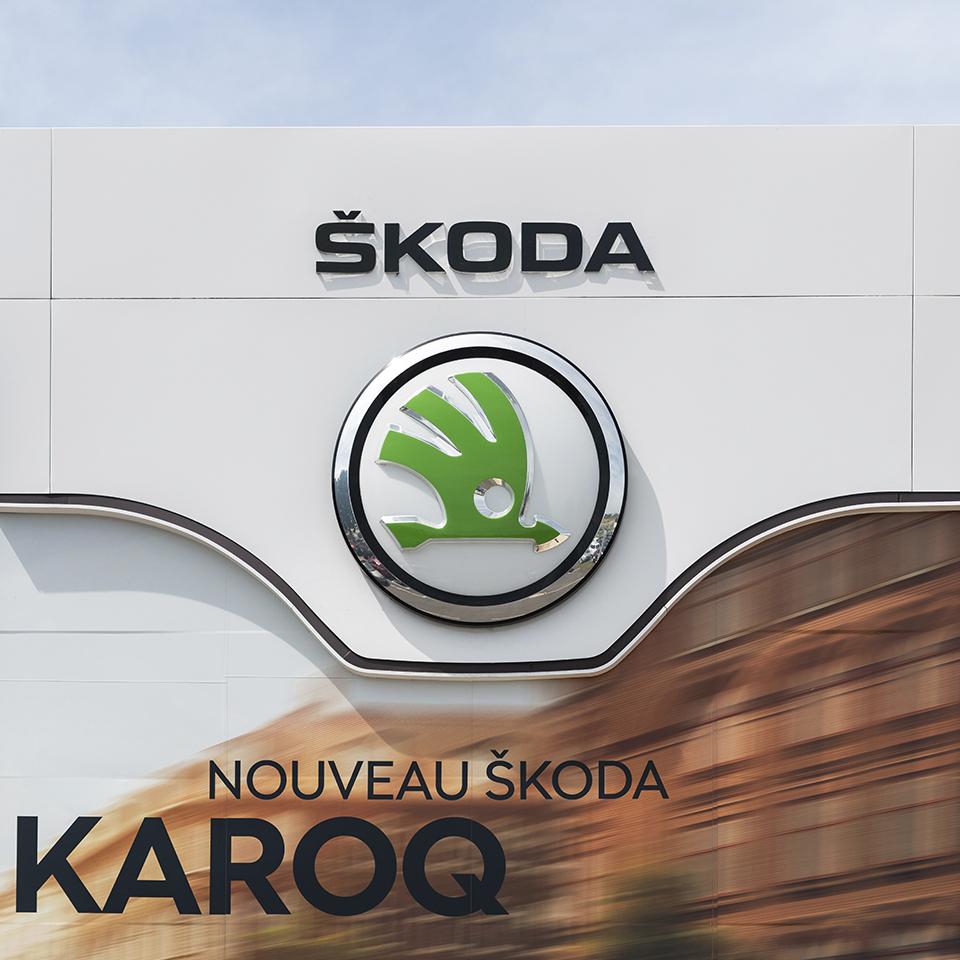 Name sign for the new Skoda dealership by Visotec