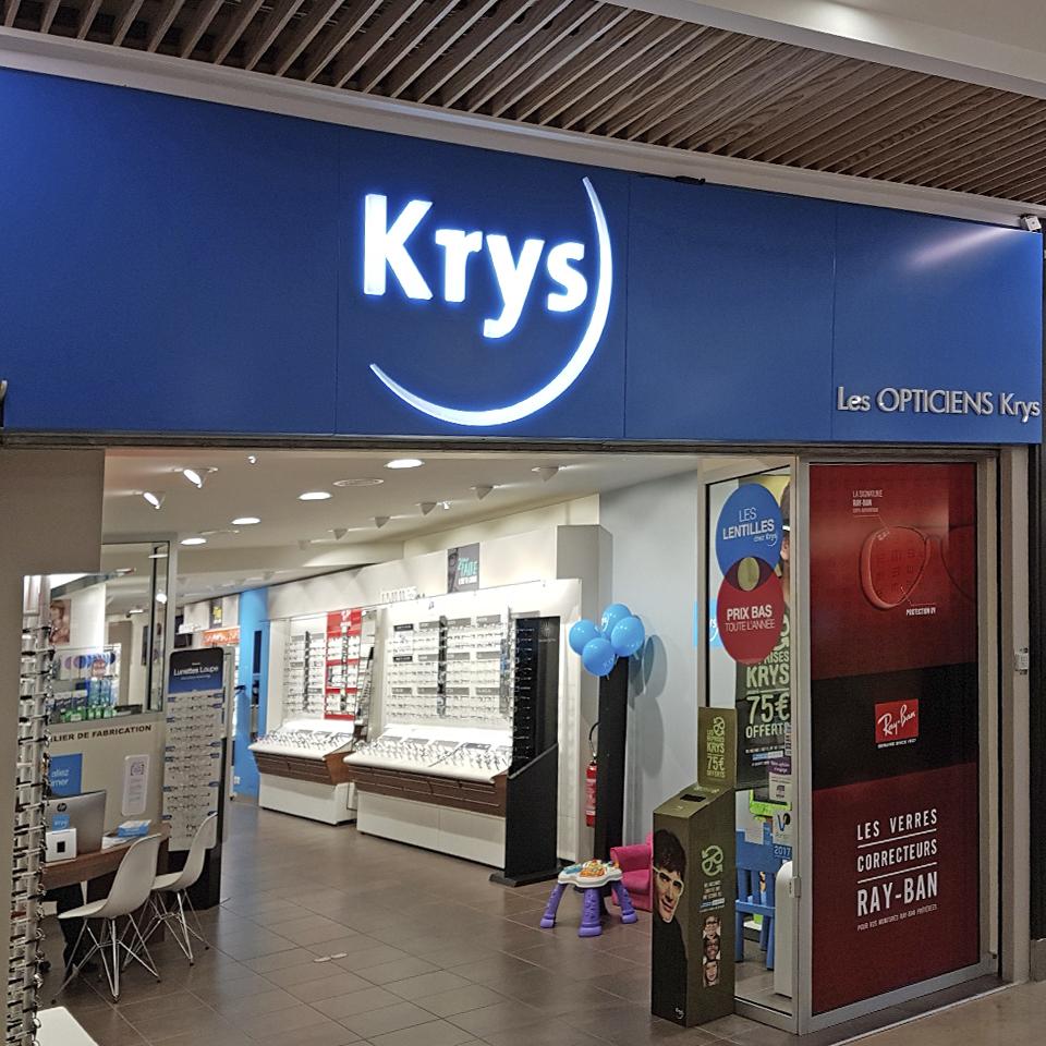 Krys: Beschilderungsbanner eines Schaufensters in einem Einkaufszentrum von Visotec