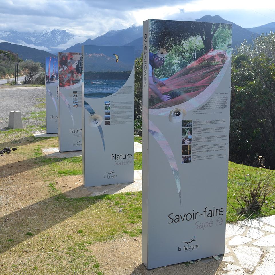 Signage totems deployed in La Balagne by Visotec