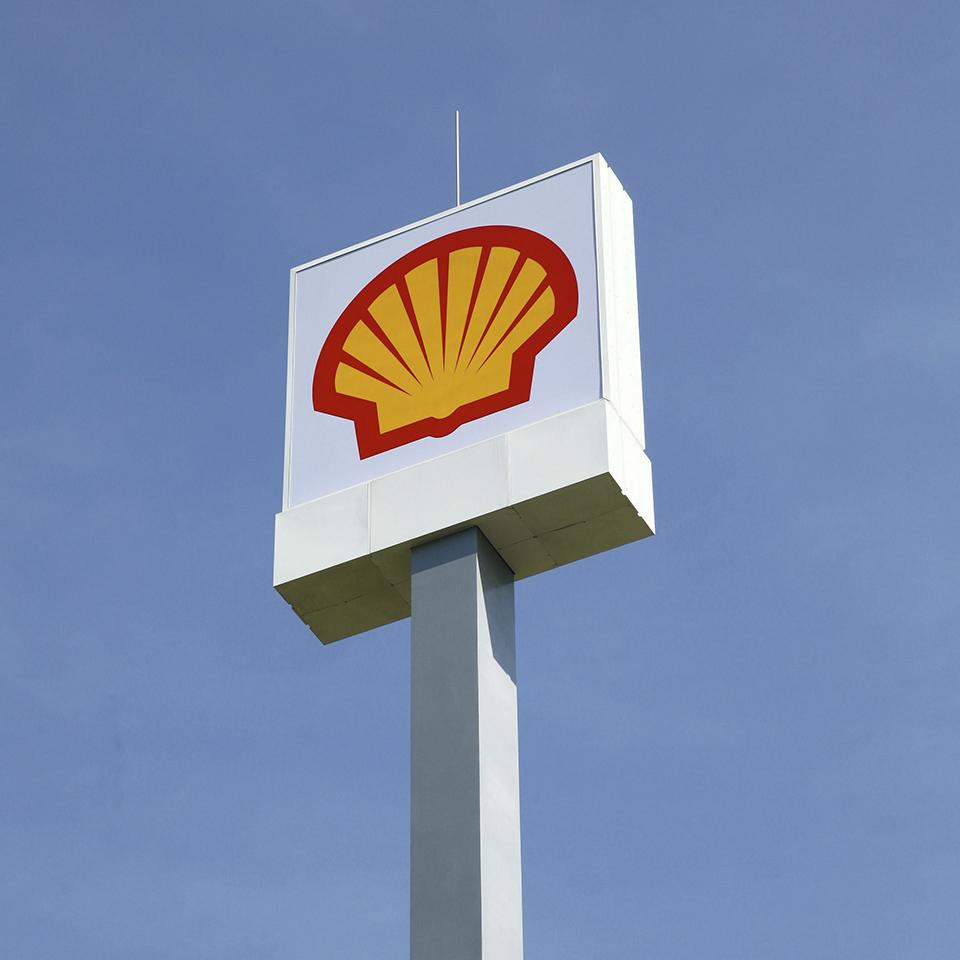 Shell-Tankstelle, XXL-Totem, von Visotec erstellt