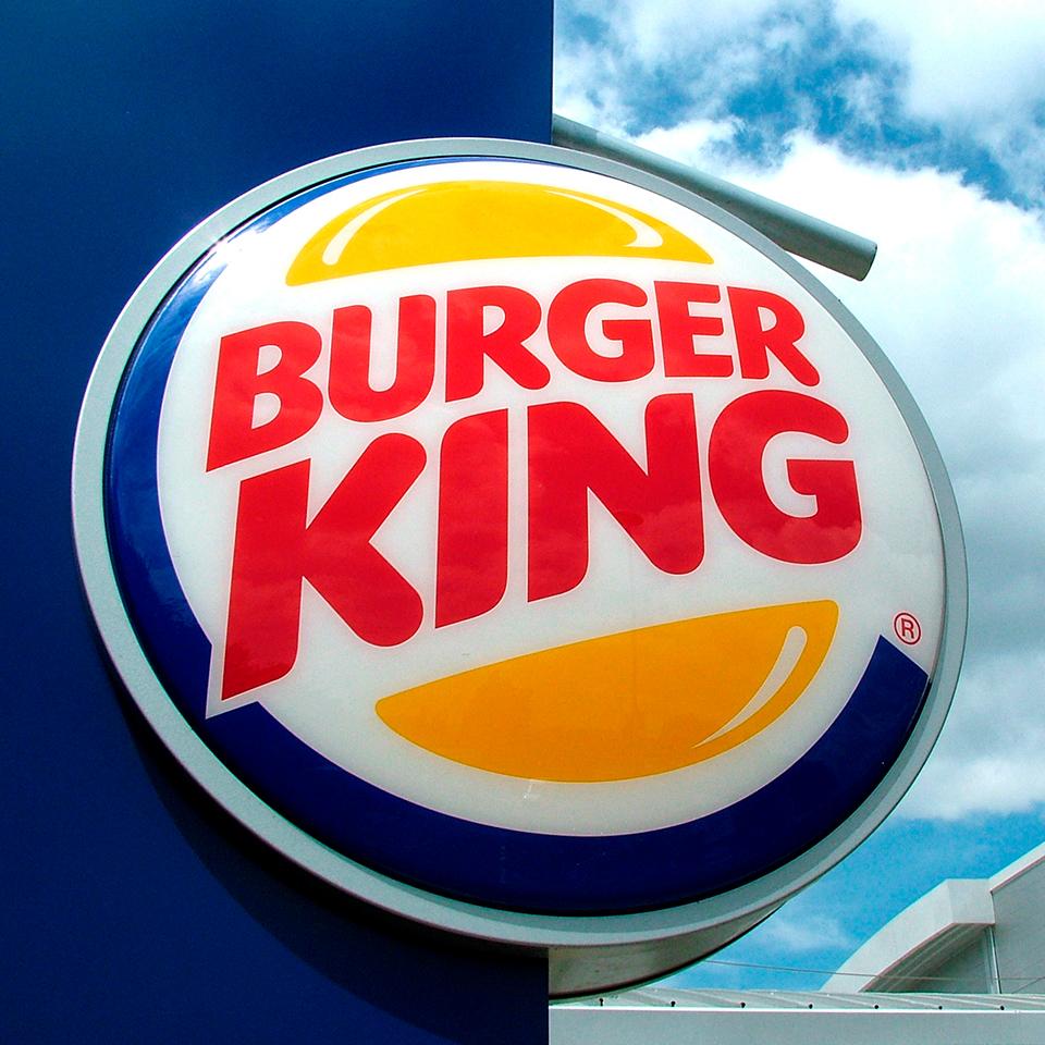 Podświetlane logo Burger King 